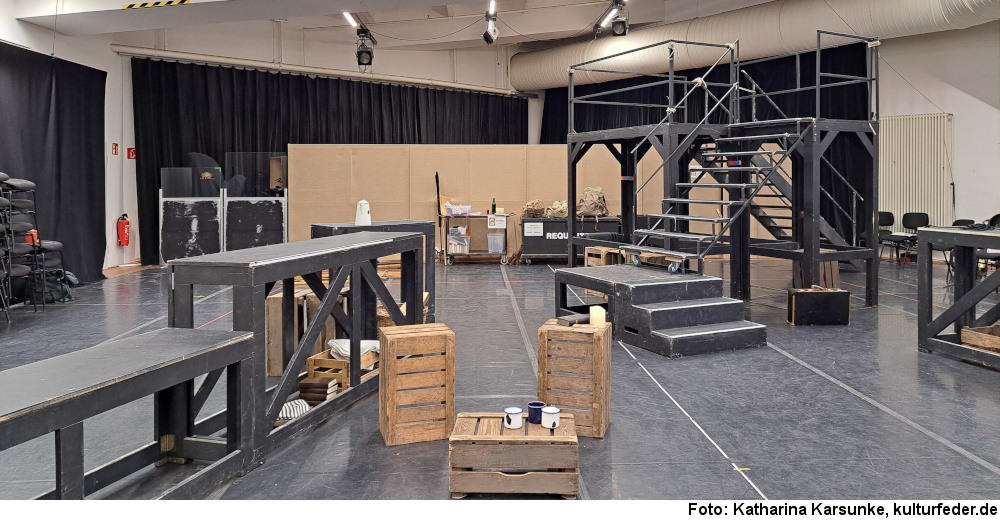 Probe für „Scholl – Die Knospe der Weißen Rose“ in Magdeburg. (Foto: Katharina Karsunke)