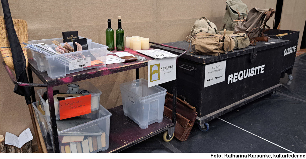 Probe für „Scholl – Die Knospe der Weißen Rose“ in Magdeburg. (Foto: Katharina Karsunke)